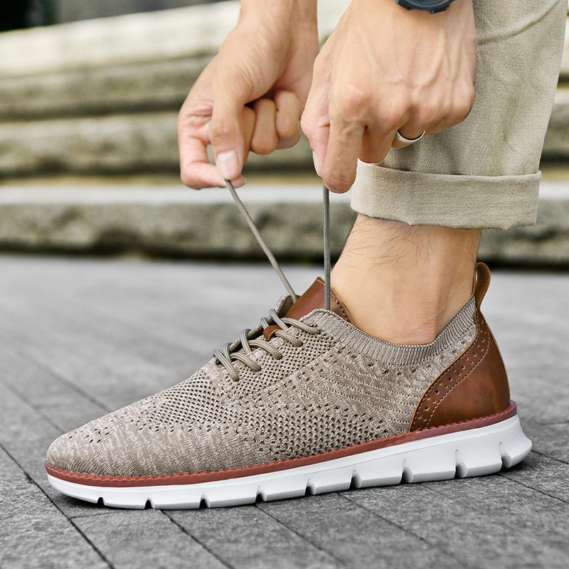 Men'S Shoes With Toes - Мужские повседневные туфли-броги: классические, дышащие, с