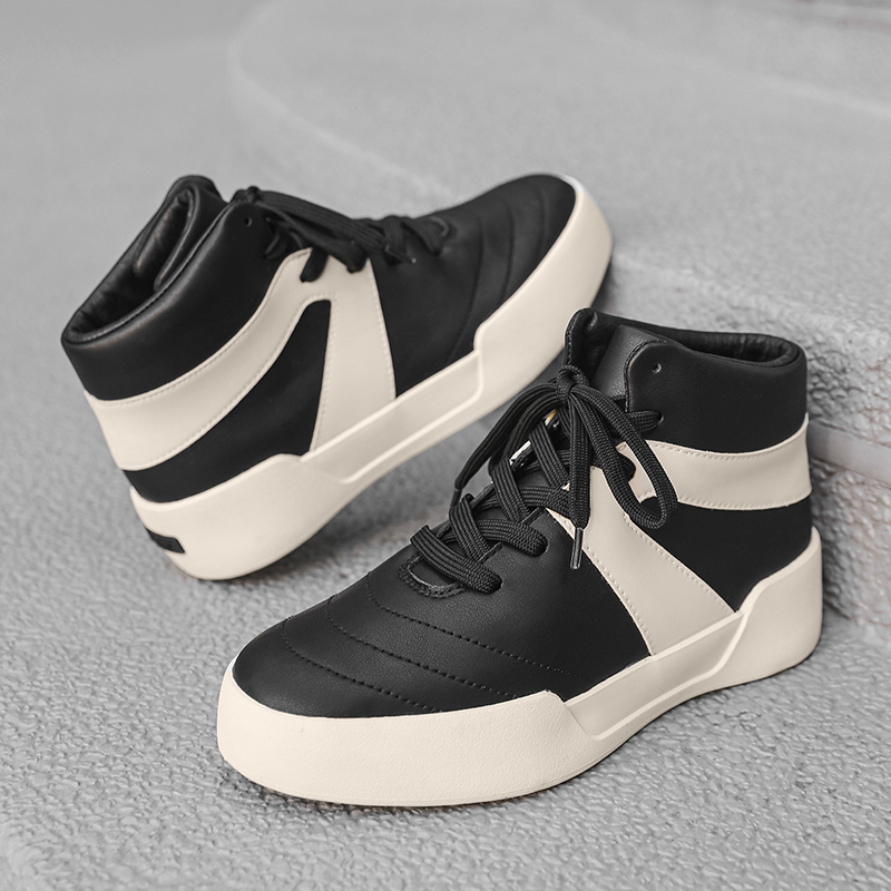Men Shoes White Colour - Модные легкие высокие белые туфли Aniti