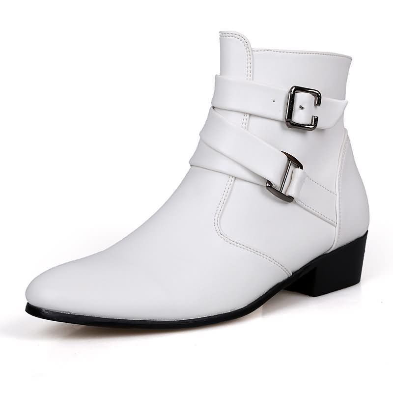 Men Shoes White Colour - Роскошные мужские ботинки Кожаные ботинки челси