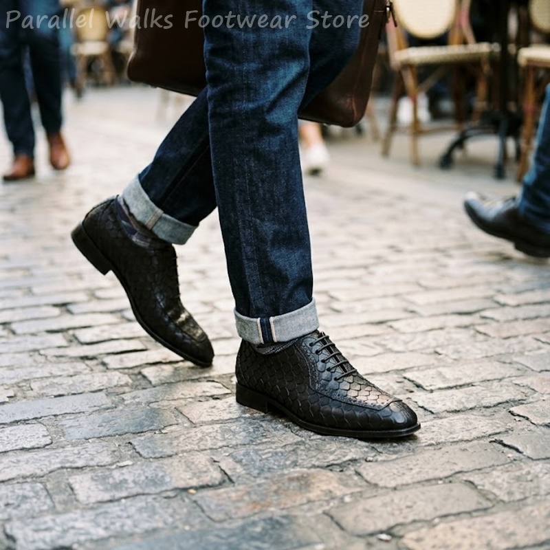 Men Shoes For Wedding - Мужские оксфорды Sartorial из кожи с