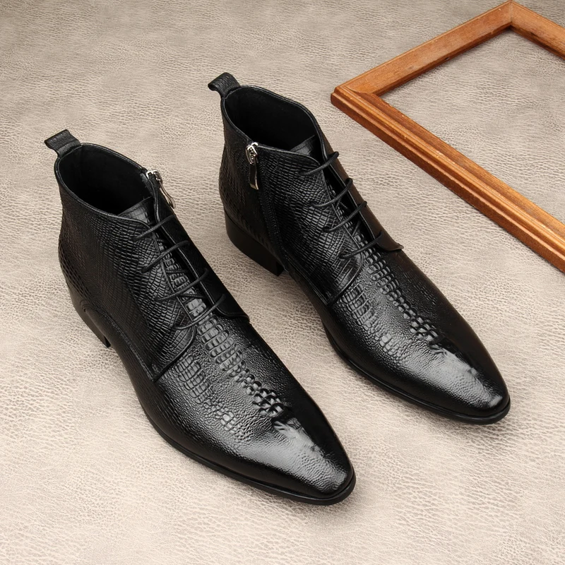 Men Shoes For Wedding - Роскошные мужские ботинки из натуральной кожи