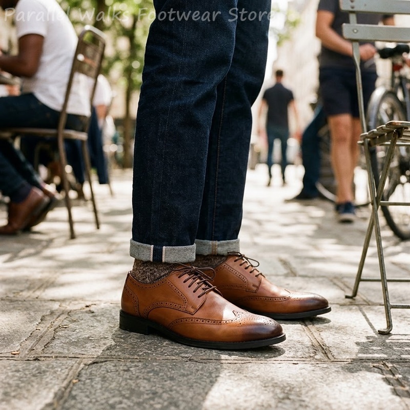 Мужские классические туфли-бро – обзор и цена Men Shoes For Wedding
