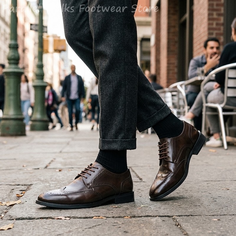 Мужские классические туфли-бро – обзор и цена Men Shoes For Wedding
