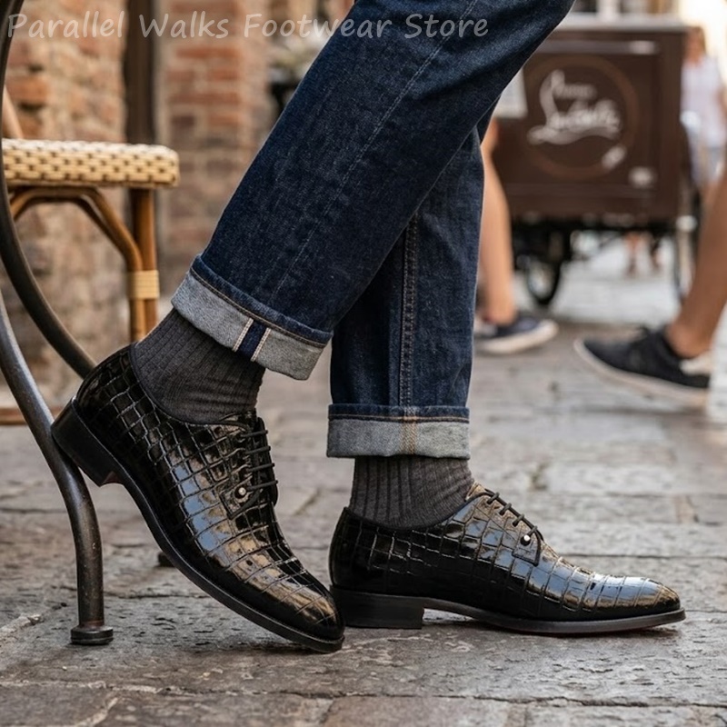 Мужские оксфорды из лакированн – обзор и цена Men Shoes For Wedding