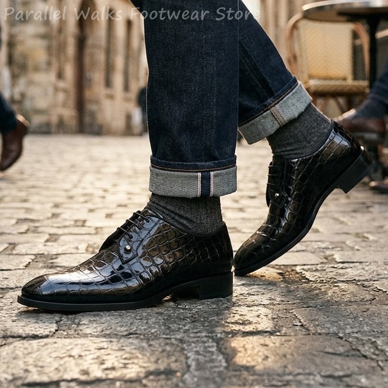 Мужские оксфорды из лакированн – обзор и цена Men Shoes For Wedding