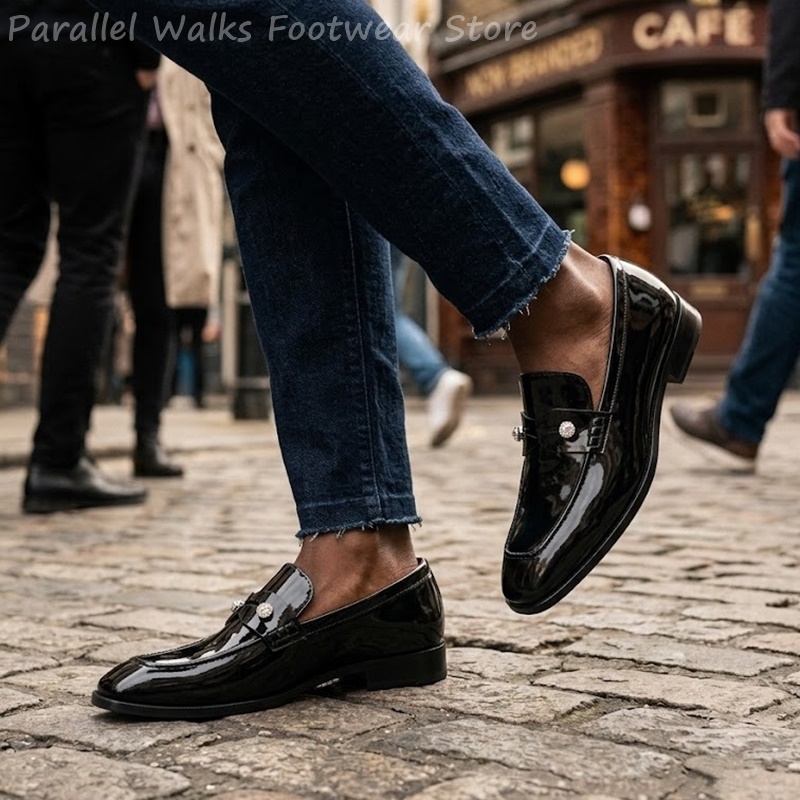 Мужские черные лоферы из искус – обзор и цена Men Shoes For Wedding