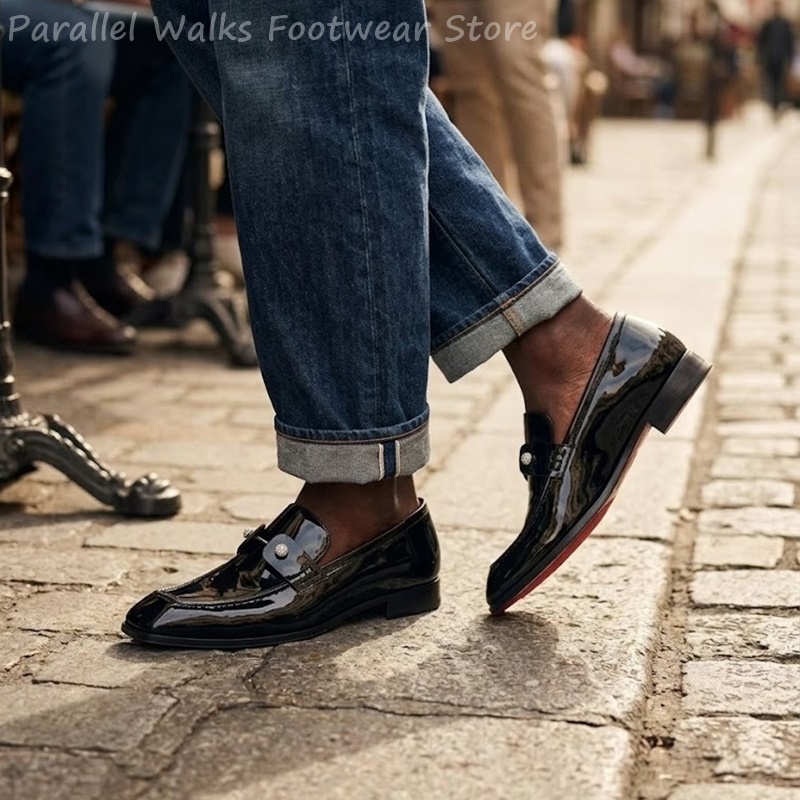 Мужские черные лоферы из искус – обзор и цена Men Shoes For Wedding
