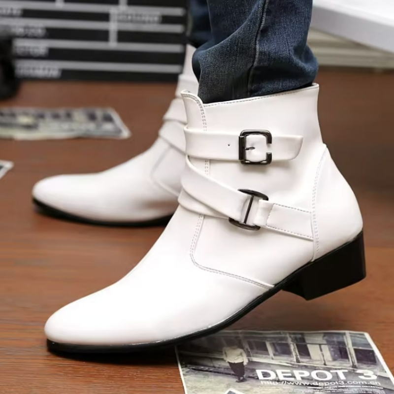 Роскошные мужские ботинки Кожа – обзор и цена Men Shoes White Colour