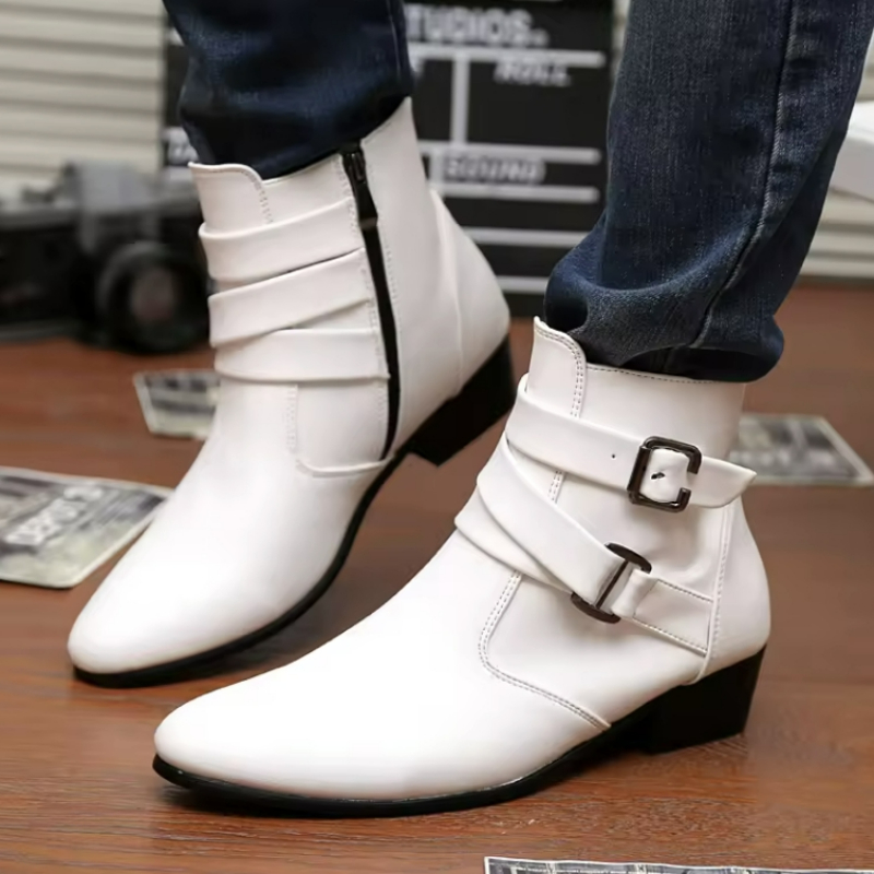 Роскошные мужские ботинки Кожа – обзор и цена Men Shoes White Colour